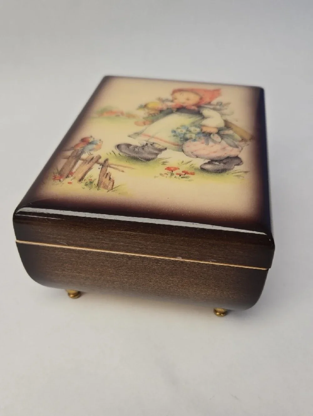 Vintage Hummel-style Swiss Music/Jewelry Box
